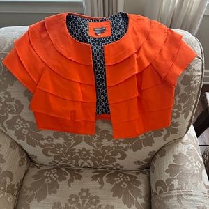Vibrant orange bolero jacket